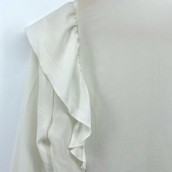 NEW ARITZIA WILDRED Panthere Ruffled Blouse Oak Size Small MSRP $110 - Picture 6 of 13